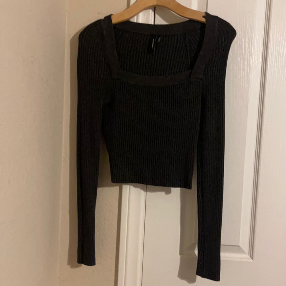 Marciano charcoal grey top